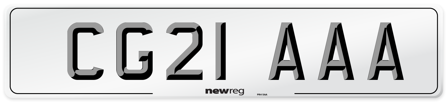 CG21 AAA Number Plate from New Reg
